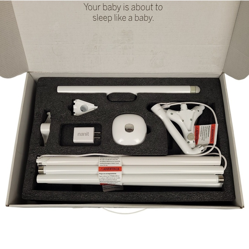 Nanit Plus N151 Smart Baby Monitor Camera w/ Floor Stand Box WiFi White Tested